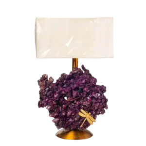 Amethyst-Colored Cluster Lamp